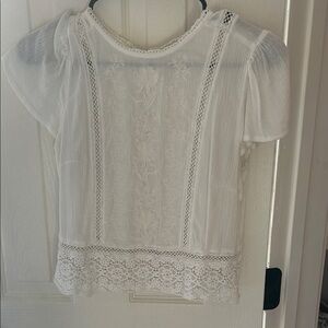 Abercrombie & Fitch White Lace Blouse